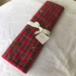 NWT Pottery Barn Aspen Plaid Table Runner RED